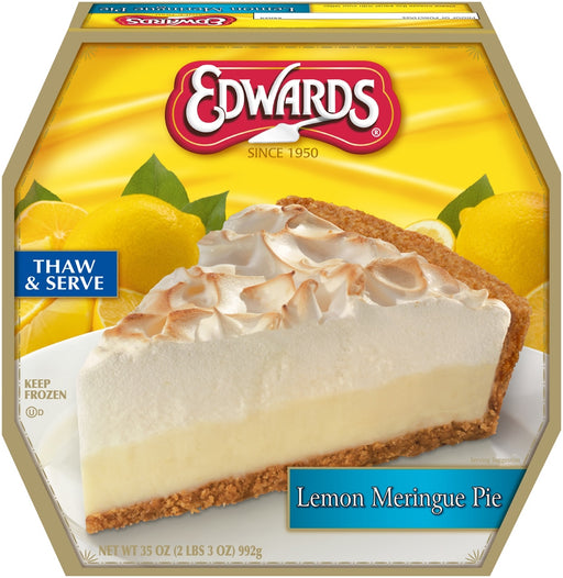 Edwards Lemon Meringue Pie, Thaw & Serve, 35 oz