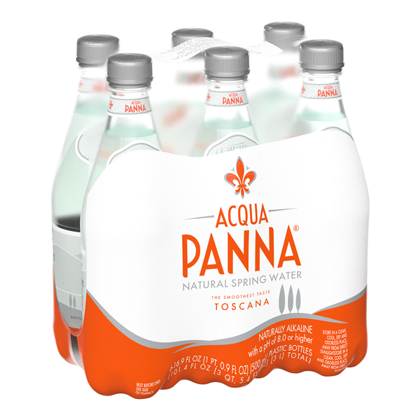 Acqua Panna Spring Water Bottles, 6-Pack , 6 x 500 ml