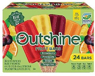 Outshine Assorted Frozen Fruit Bars, 24 pcs
