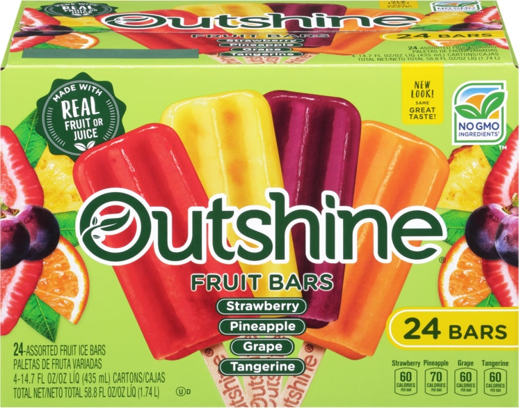 Outshine Fruit Bars, Variety Pack, 24 ct