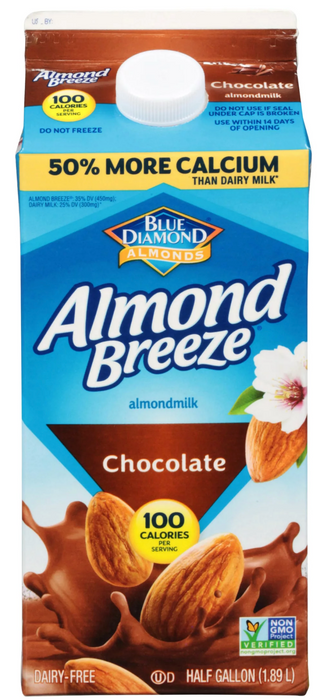 Blue Diamond Almond Breeze Almond Chocolate Milk , 64 oz