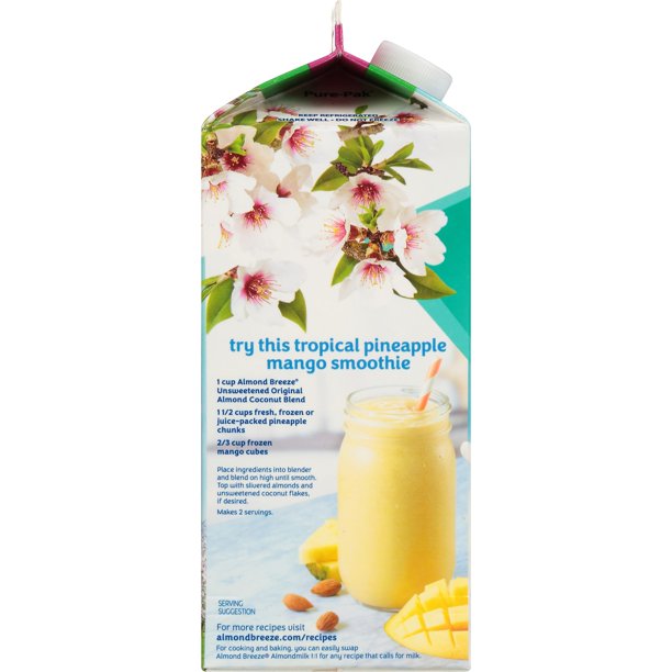 Blue Diamond Almond Breeze Unsweetened Coconut Blend Almond Milk, 64 oz