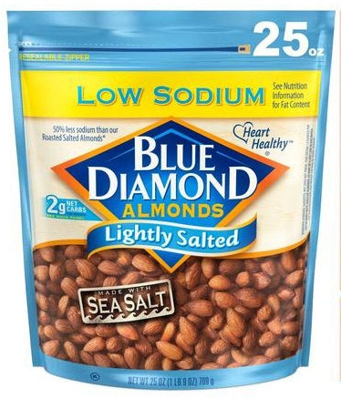 Blue Diamond Lightly Salted Almonds, 709 gr