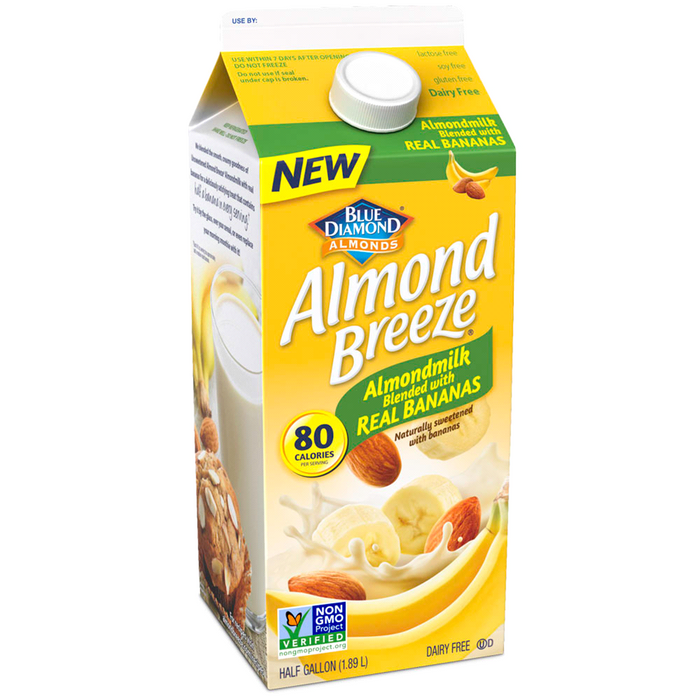 Blue Diamond Real Bananas Flavored Almond Milk , 64 oz