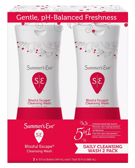 Summer's Eve Blissful Escape Feminine Cleansing Wash, 2-Pack , 2 x 15 oz