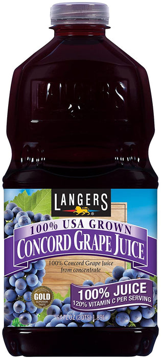 Langers 100% USA Grown Concord Grape Juice , 64 oz