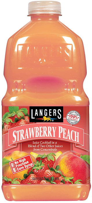 Langers Strawberry Peach Juice, 64 oz