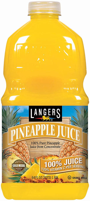 Langers 100% Pineapple Juice , 64 oz