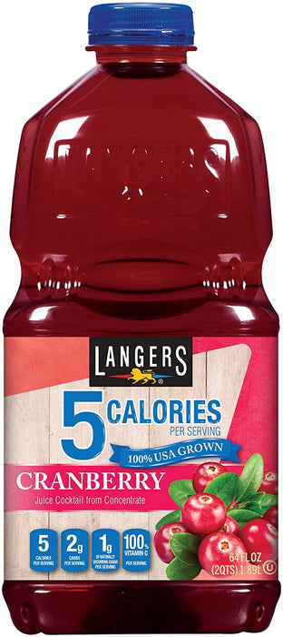 Langers 5 Calories Cranberry Juice , 64 oz