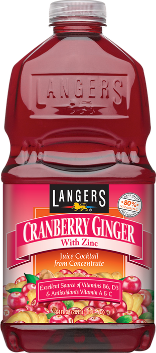 Langers Cranberry Ginger With Zinc Juice , 64 oz