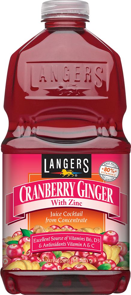 Langers Cranberry Ginger With Zinc Juice , 64 oz