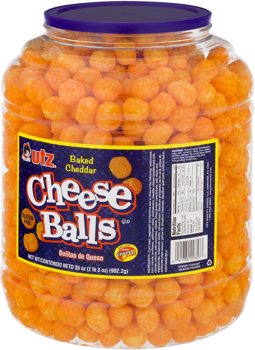 Utz Baked Cheddar Cheese Balls 35 Oz — 