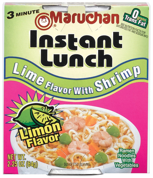 Maruchan Instant Lunch, Lime Flavor with Shrimp, 64 gr (2.25 oz)