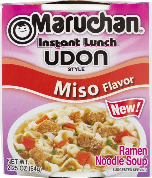 Maruchan Instant Lunch, Udon Style, Miso Flavor, 64 gr (2.25 oz)