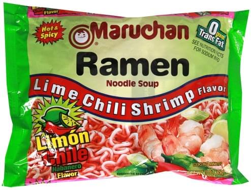 Maruchan Ramen Noodles Soup, Lime Chile Shrimp, 3 oz