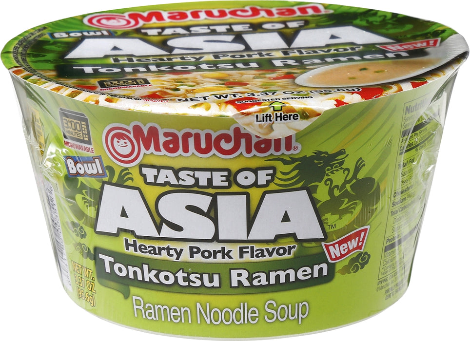 Maruchan Taste of Asia Hearty Pork Flavor Tonkotsu Ramen Noodle Soup, 95,6 gr (3.37 oz)