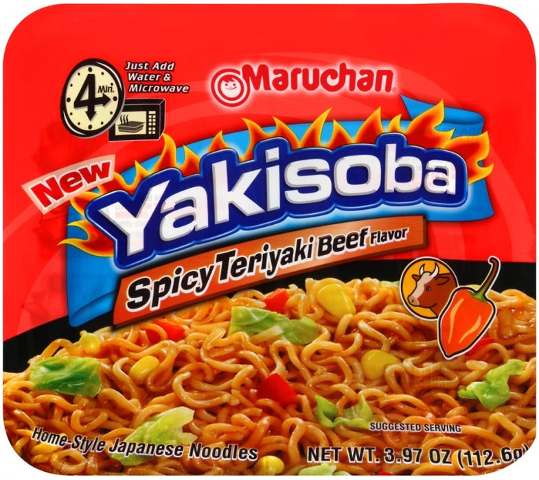 Maruchan Yakisoba Spicy Teriyaki Beef Flavor Noodles, 3.97 oz