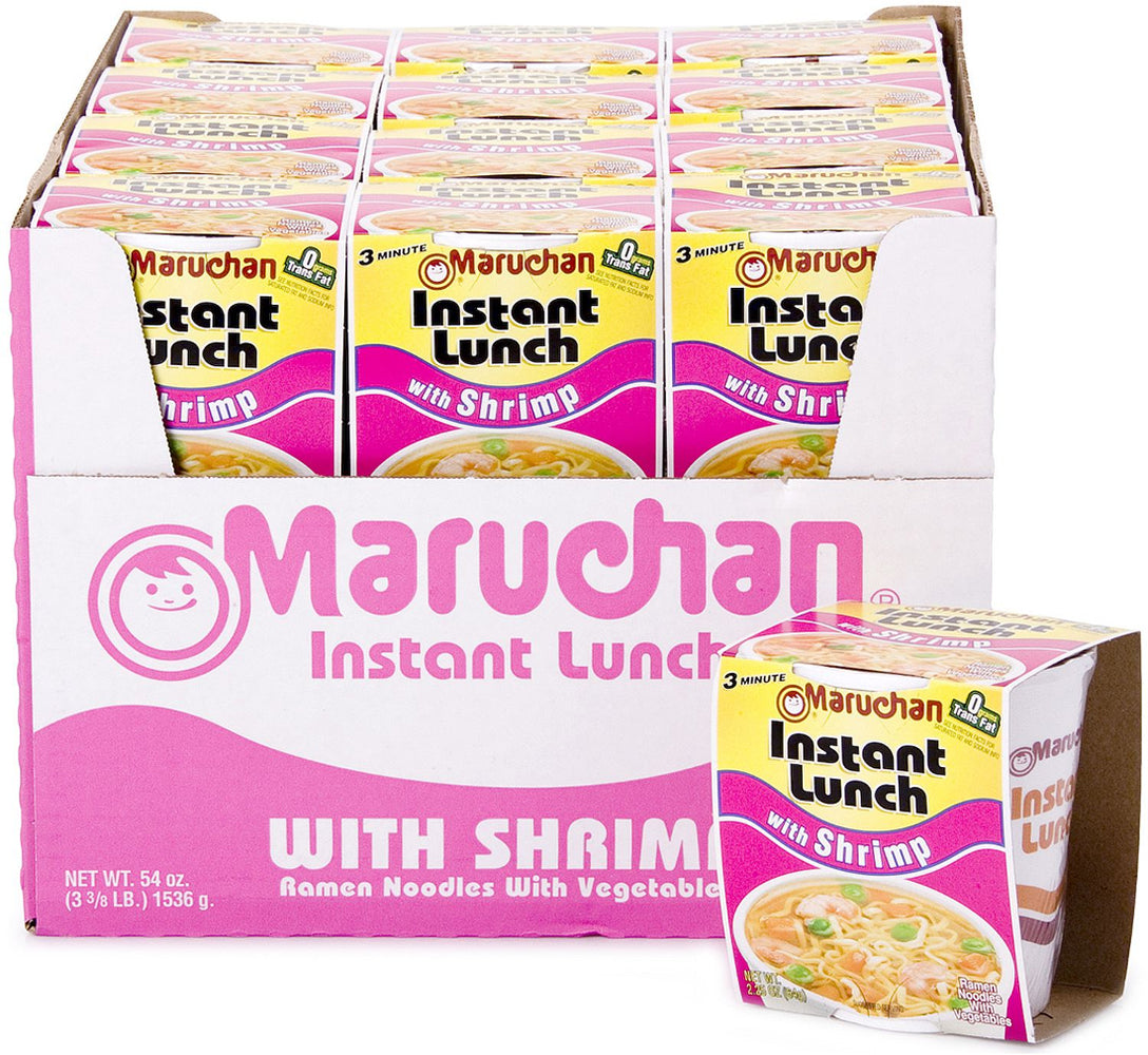 Maruchan Instant Lunch Ramen Noodles with Vegetables, with Shrimp, 24 x 2.25 oz