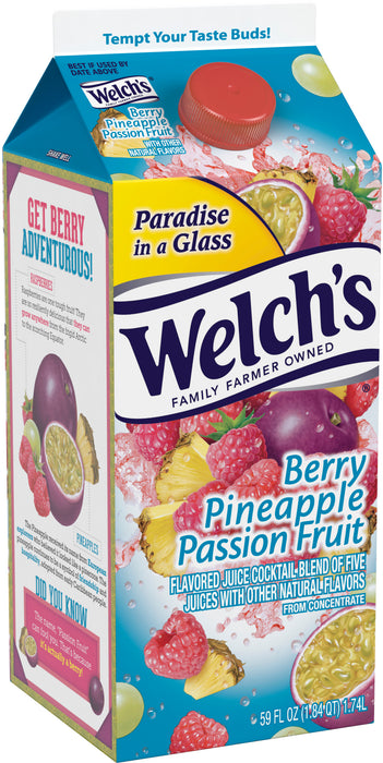 Welch's Berry Pineapple Passion Fruit Fruit Juice Cocktail , 59 oz