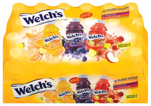 Welch's 100% Juice Variety Bottles, 24 x 10 oz