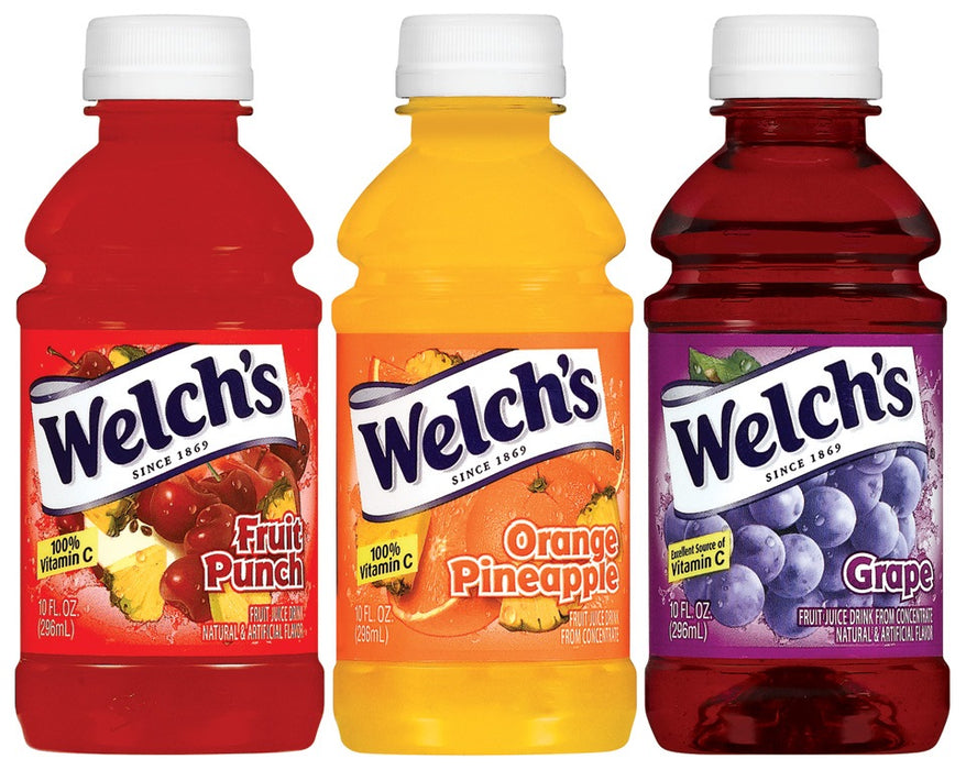 Welch's 100% Juice Variety Bottles, 24 x 10 oz