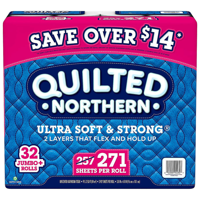 Quilted Northern Ultra Soft & Strong Toilet Paper, 2-Ply, 272 Sheets, 32 ct