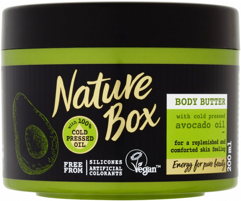 Nature Box Body Butter with Cold Pressed Avocado Oil, 200 ml