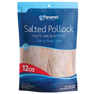 Panamei Bacalao Style Salted Pollock Fillets, 12 oz