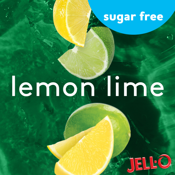 Jell-O Lemon-Lime Sugar Free Jello Cups Gelatin Snack, 4-Pack , 4 ct