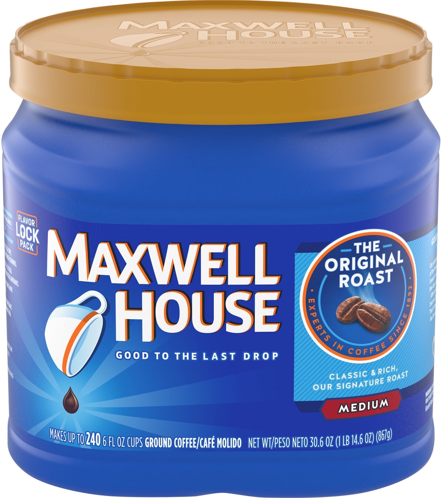 Maxwell House The Original Roast Ground Coffee, Medium, 30.6 oz