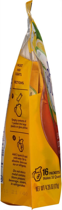 Crystal Light Low Calorie Lemon Iced Tea Packets, 16 ct