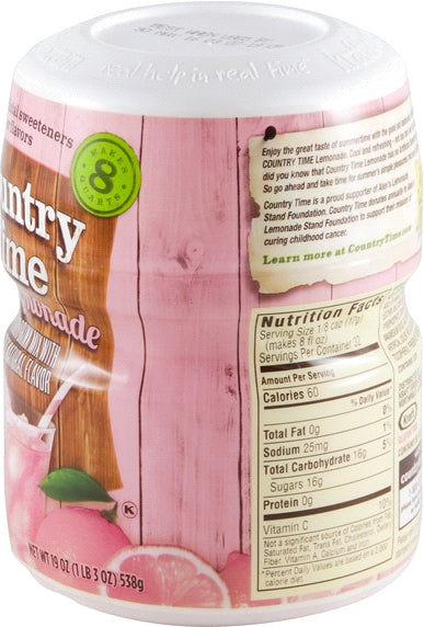 Country Time Pink Lemonade Drink Mix, 538 gr