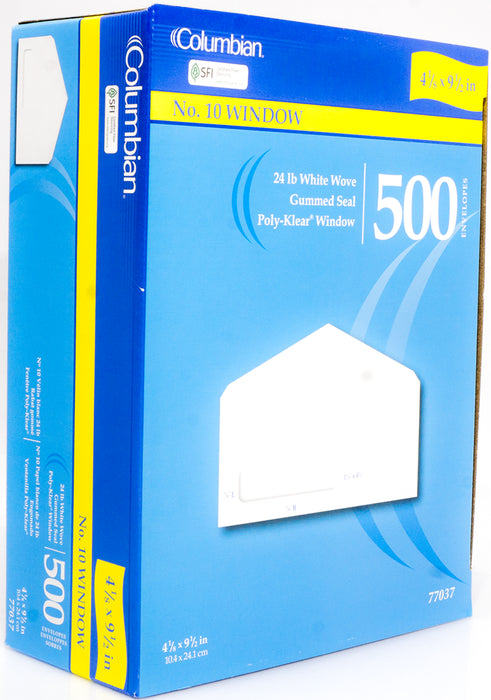 Columbian Window Envelopes, No.10, 500 ct