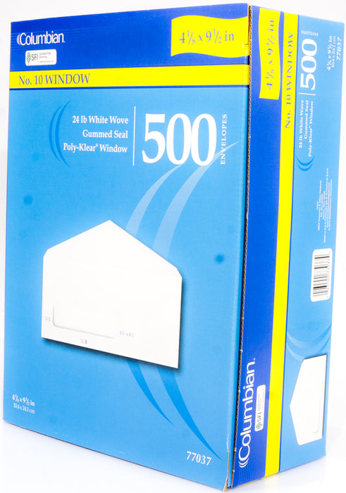 Columbian Window Envelopes, No.10, 500 ct
