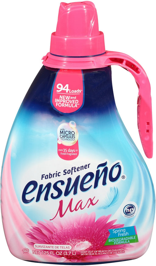 Ensueno Max Fabric Softener, Spring Fresh, 125 oz