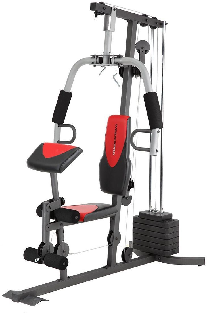Weider 2980 Home Gym with 214 Lbs of Resistance, —