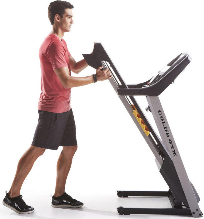Golds Gym Trainer 520 Treadmill with Heart Rate Monitor and Power Incline, Model #GGTL40615