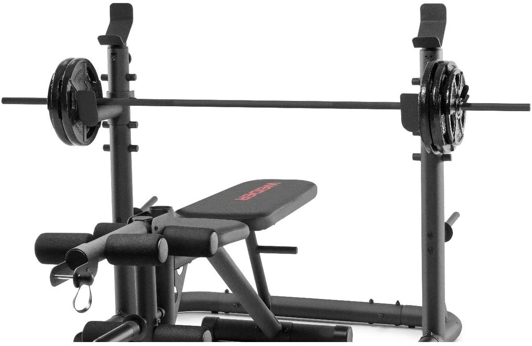 Weider XRS 20 Adjustable Olympic Workout Bench With Independent Squat Rack And Preacher Pad , 1 pc