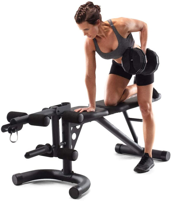 Weider XRS 20 Adjustable Olympic Workout Bench With Independent Squat Rack And Preacher Pad , 1 pc