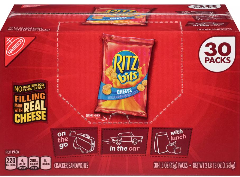 Nabisco Titz Bits Cheese Crackers, 30 x 1.5 oz