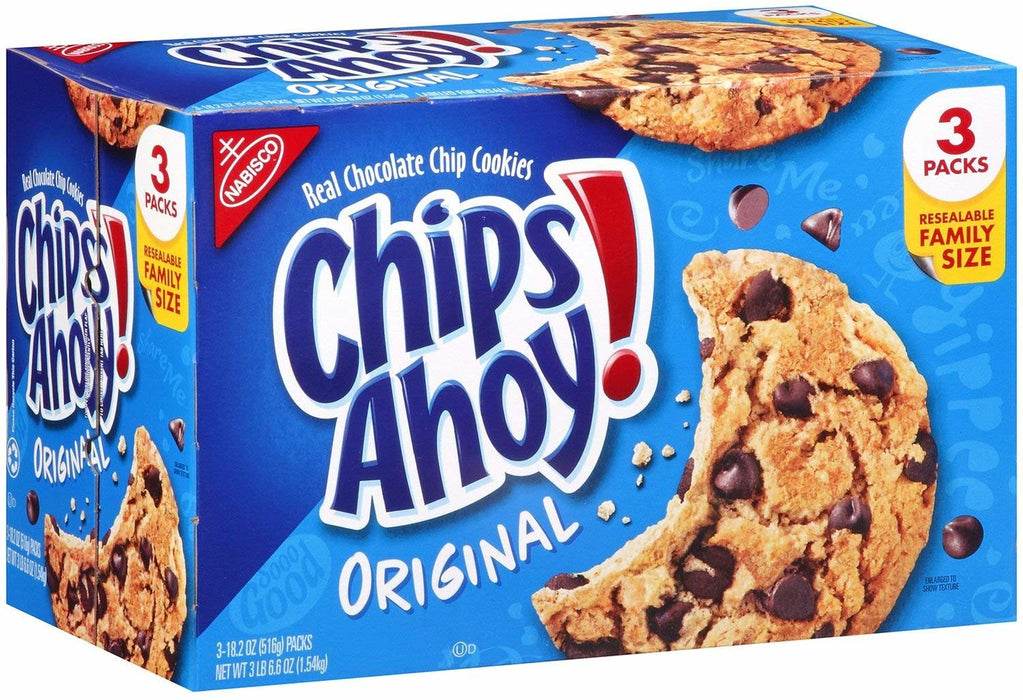 Nabisco Chips Ahoy Original, Value Pack, 3 x 18.2 oz