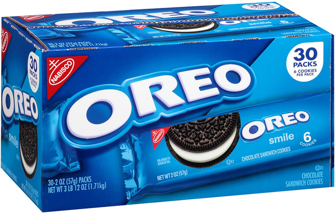 Nabisco Oreo Chocolate Sandwich Cookies, 30 x 6 ct