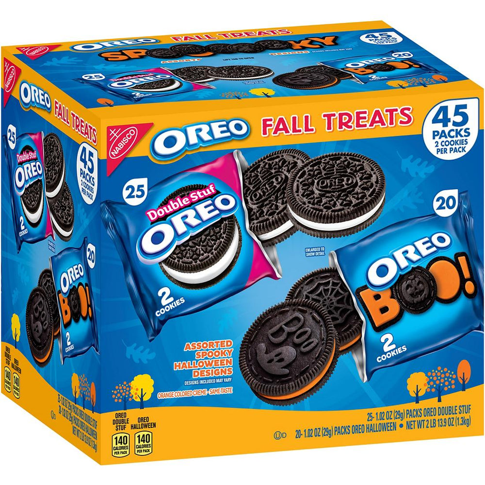 Oreo Fall Cookie Treats, Variety Pack, 45 x 1.02 oz