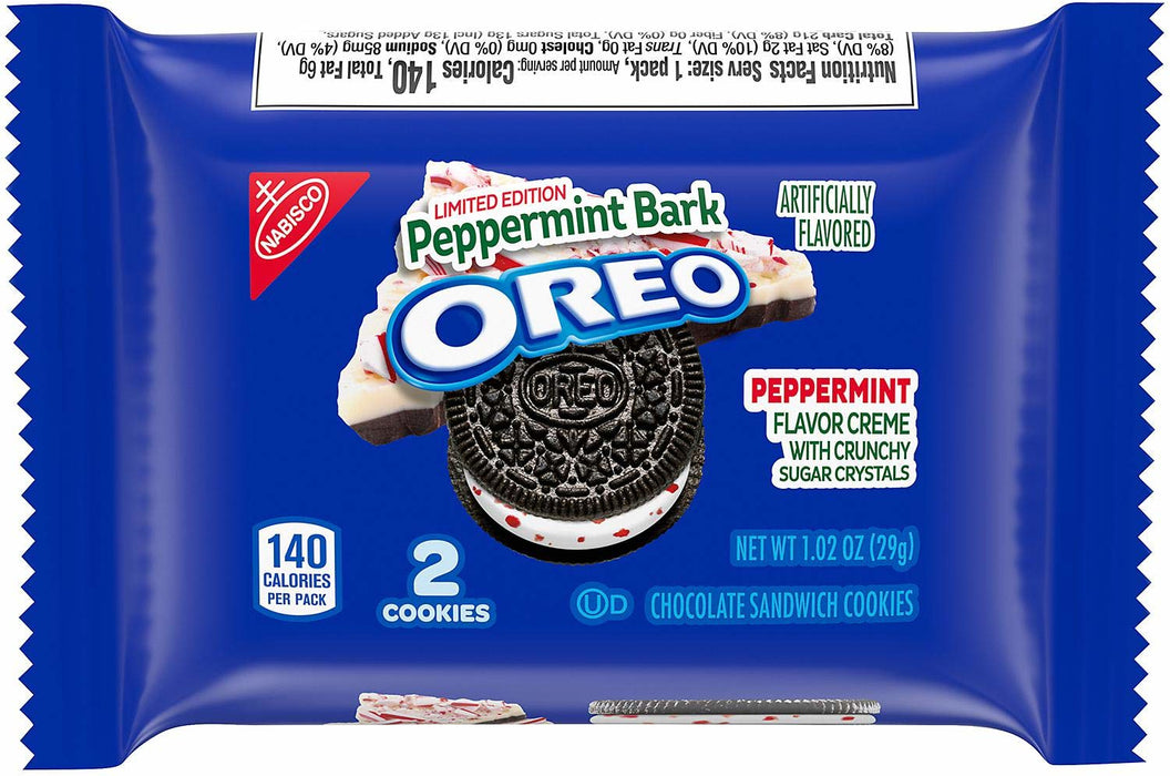 Nabisco Oreo Winter Treats, Oreo Winter & Peppermint Bark Flavors, 45 ct x 1.02 oz