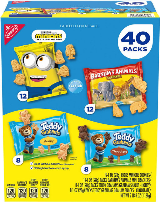 Nabisco Fun Shapes Variety Snack Pack, 40 ct