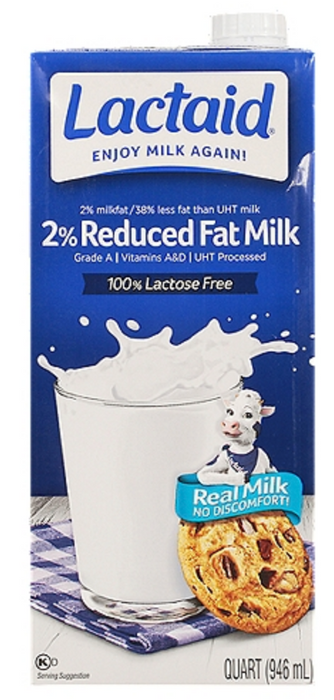 Lactaid 2% Reduced Fat Milk, 100% Lactose Free , 1 L