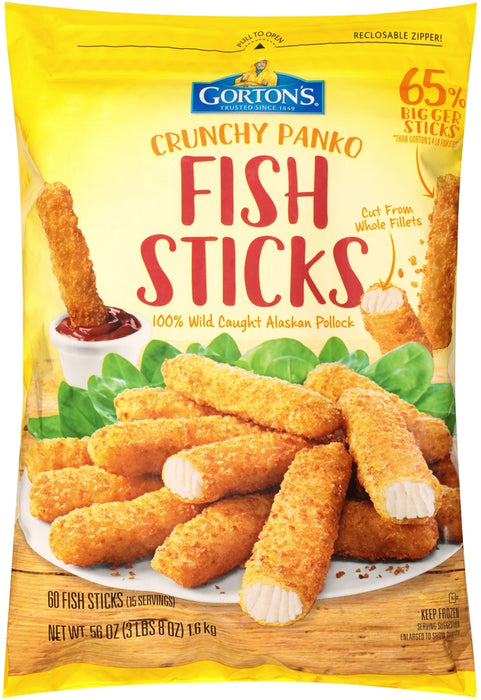 Gorton's Crunchy Panko Fish Sticks, 60 ct