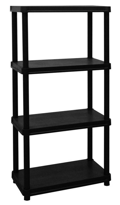 Organize-It 4-Tier 12" x 24" Resin Shelving System , 1 pc