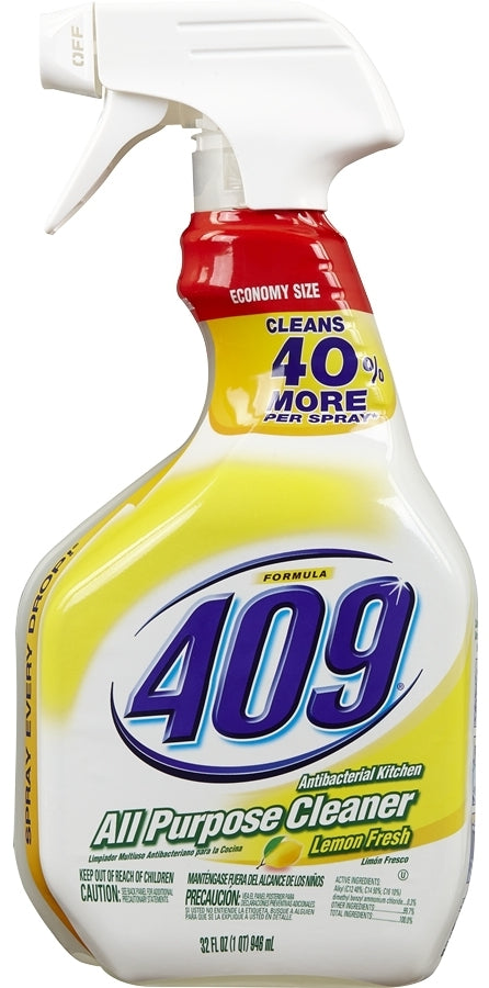Formula 409 Antibacterial Kitchen All Purpose Cleaner, Lemon Fresh, 32 oz