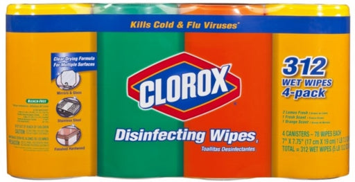 Clorox Disinfecting Wipes, 4-Pack, 4 x 78 ct